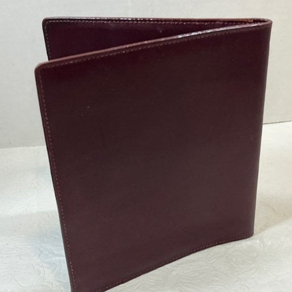 Warden-Brooks, Ltd Leather Burgundy Note Pad Small Book Cover Binder 6.5"x7" - Picture 4 of 15